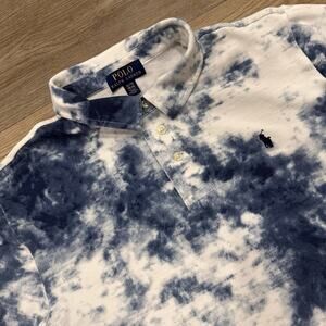 Ralph Lauren Polo Men's Small Tie Dye Polo Shirt Preppy Academic Collegiate EUC